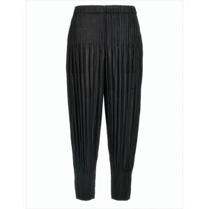 PLEATS PLEASE Pleated Design Track Pants with Tapered Cuffs